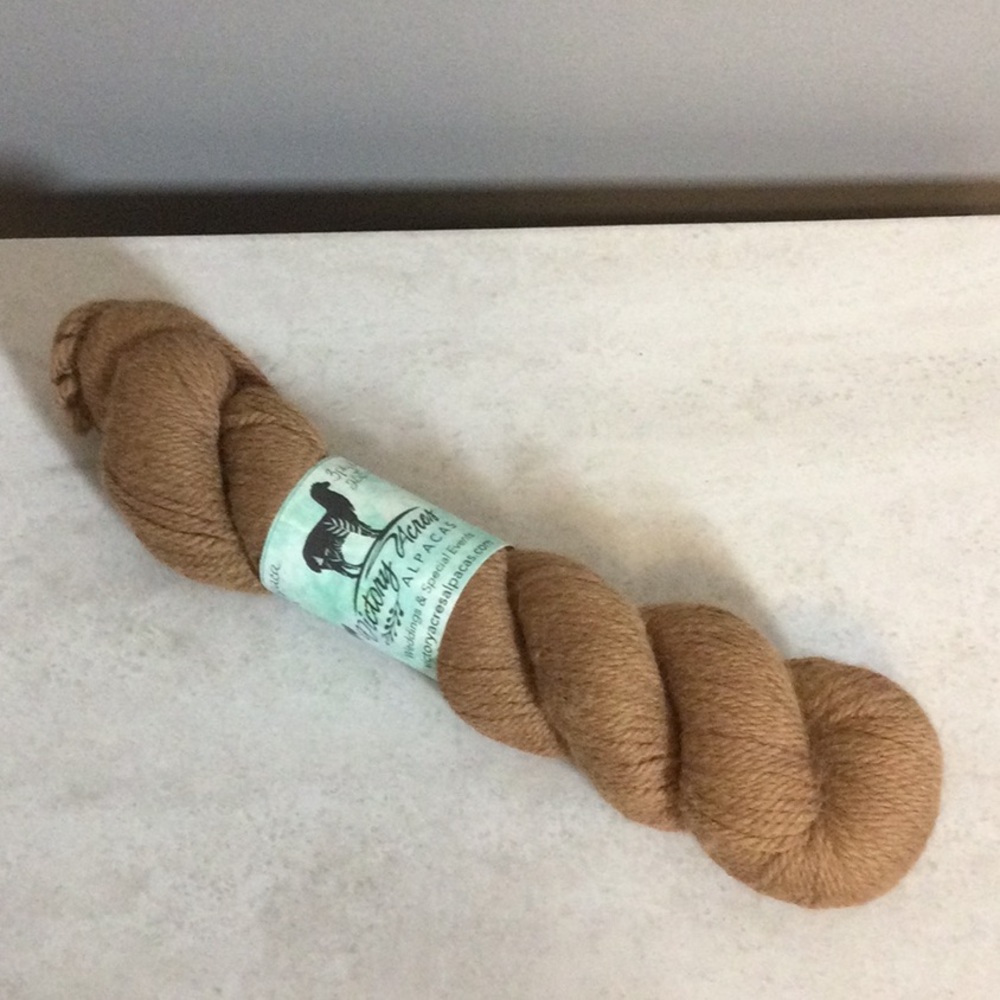 NWT Tan 100% Victory Acres Alpaca worsted 200 yards yarn